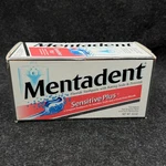 Vtg Mentadent Sensitive Plus Toothpaste 3.5 Oz Baking Soda Peroxide Fluoride. Fixed Price $36.80.