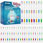 Navona 100 Pcs Premium Toothbrushes Bulk, Individually Wrapped Toothbrushes, .... Fixed Price $30.85.