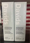 2 Pack - Davids Whitening + Antiplaque Toothpaste Natural Peppermint, 5.25 Oz. Fixed Price $21.95.