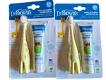 Set 2 Dr. Brown's Toothbrush+baby Toothpaste Strawberry Giraffe 1.4oz 0-3 Years. Fixed Price $12.00.