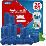 Uskich Toilet Bowl Cleaner Tablets 20 Pack Blue Tank Deodorizer. Fixed Price $22.99.