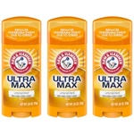 3 Pack - Arm & Hammer Ultramax Deodorant Invisible Solid Unscented 2.6oz Each. Fixed Price $15.05.