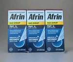Lot Of 3 Afrin No Drip Night Nasal Pump Mist 15ml 0.5oz Each Exp 11/2026. Fixed Price $29.99.