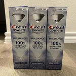 Crest 3d White Brilliance Fluoride Toothpaste Large Size 3.9 Oz, 3 Pack. Fixed Price $16.00.