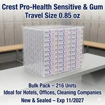 Crest Pro-health Sensitive & Gum Travel Toothpaste 0.85oz 216 Pack Case Bulk. Fixed Price $104.99.