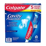 Colgate Cavity Protection Fluoride Toothpaste, Regular Flavor, 5 X 8 Oz. Fixed Price $18.99.