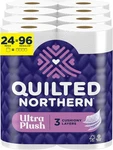Quilted Northern Ultra Plush Toilet Paper, 24 Mega Rolls = 96 Regular Rolls, 3x. Fixed Price $33.99.