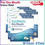 (6 Pack)- Oracoat Xylimelts Discs For Dry Mouth Slightly Sweet Mint 40 Count. Fixed Price $62.23.