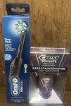 Oral-b Proclean Deep Clean Power Toothbrush Black & Crest 3d White Toothpaste. Fixed Price $21.96.
