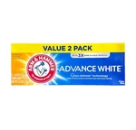 Arm & Hammer Advance White 3x Plaque Remover 6.0oz Clean Mint 2 Pack Exp:03/2027. Fixed Price $9.95.