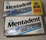 Lot 2 Vtg Nib Mentadent Crystal Ice 3.5 Oz & 5.25 Fluoride Toothpaste (12486). Fixed Price $57.99.