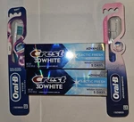 2 X Crest 3d White Whitening Arctic Fresh Toothpaste, 2.7 Oz Oral-b Toothbrush. Fixed Price $8.99.