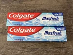 Colgate Maxfresh W/whitening Breath Strips, Cool Mint Toothpaste, 6.3 Oz (2 Pk). Fixed Price $14.99.