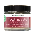 Viva Doria Fluoride Free Natural Toothpaste - Cinnamon (3 Oz Glass Jar). Fixed Price $9.99.