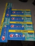 Crest Complete Plus Scope 6 Double Packs Of Activated Flouoride Toothpaste. Fixed Price $44.99.