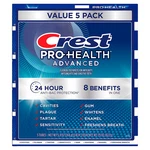 Crest Pro-health Advanced Multi-benefit Toothpaste, 5 Ct./5.8 Oz.. Fixed Price $25.99.