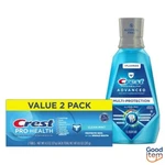 Crest Pro-health 2 Pack/4.3oz Toothpaste + 33.8 Fl Oz Mouthwash. Fixed Price $20.74.