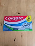 Colgate Triple Action Fluoride Toothpaste Original Mint Whitening 3 Pack 6.0 Oz. Fixed Price $10.75.