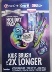 Crest & Oral-b Kids Holiday Pack Gift Set 4 Color Changing Brushes. Fixed Price $16.99.
