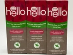Hello Fresh Watermelon Fluoride Free Kids Toothpaste 3 Pack 4.2 Oz. Fixed Price $10.89.