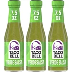 Taco Bell 3 Pack Verde Salsa Sauce 7.5 Oz Glass Bottles Mexican Food Condiment. Fixed Price $17.97.