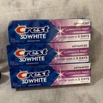 Crest 3d White Advanced Toothpaste Radiant Mint 3 Pack Enamel Safe Whitening. Fixed Price $14.95.