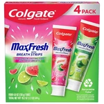 Colgate Maxfresh Toothpaste Breath Strips Watermelon & Blast Citrus Fresh 4 Pack. Fixed Price $22.79.
