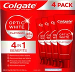Colgate Optic White Platinum Toothpaste 4.1 Oz, 4-pack. Fixed Price $34.95.