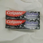 2-pack Colgate Max Fresh Charcoal Toothpaste Mint 6.3 Oz Exp 07/27. Fixed Price $16.99.