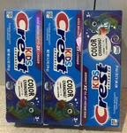 Crest Kids Advanced Color Changing Fluoride Toothpaste 4.2 Oz (3 Pack). Fixed Price $12.99.