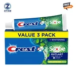 Crest Plus Whitening Scope Toothpaste, Minty Fresh, 5.4 Oz - 153g Each Pack Of 3. Fixed Price $13.99.