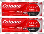 2 Colgate Optic White W/ Charcoal Whitening Fluoride Toothpaste Cool Mint Paste. Fixed Price $21.37.