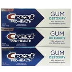 3 Crest Pro Health 4.8 Oz Gum Detoxify Fluoride Anticavity Toothpastes. Fixed Price $25.00.