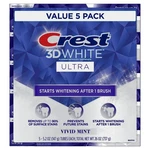 Crest 3d White Vivid Mint Ultra Whitening Toothpaste, 5.2 Oz., 5 Pk. Fixed Price $25.62.
