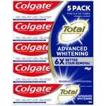 Colgate Total Advanced Whitening Toothpaste, 6.4 Oz, 5-pack. Fixed Price $15.95.