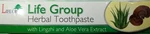 Life Group Herbal Toothpaste With Lingzhi & Aloe Vera Extract, 5.6 Oz - Exp:3/25. Fixed Price $100.00.