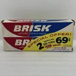 Vintage 1950s Brisk Activated Toothpaste By Colgate-palmolive W/br-85 - 2 Tubes. Fixed Price $29.00.