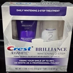 Crest 3d White Brilliance Whitening 2-step Toothpaste Mint 4.0 Oz & 2.3. Fixed Price $13.99.