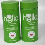 Hello Toothpaste Tablets Watermelon Flavor 60ct Fluoride Free Travel Tin ( 2 Pak. Fixed Price $16.99.