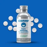 Chomp Nano Hydroxyapatite Super Whitening Peppermint Toothpaste Tablet Bottle. Fixed Price $8.00.