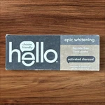 Hello Activated Charcoal Whitening Fluoride-free Toothpaste 4 Oz Sealed Exp 6/26. Fixed Price $5.99.