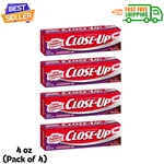 Close-up Fluoride Toothpaste, Freshening Red Gel 4 Oz (pack Of 4) .... Fixed Price $36.23.