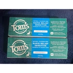 2pk Toms Of Maine Rapid Relief Sensitive Toothpaste Fluoride Free Fresh Mint 4oz. Fixed Price $12.00.