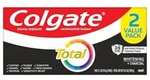 Colgate Total Whitening + Charcoal Toothpaste, Mint, 2 Pack, 5.1 Oz Tubes. Fixed Price $17.69.