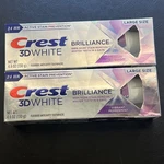 2 Crest 3d White Brilliance Toothpastes, Vibrant Peppermint, 4.6 Oz Exp 2028. Fixed Price $16.19.
