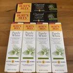 6x-burts Bees Toothpaste Charcoal Plus Whitening & Purely White-4.7oz Exp 2/27+. Fixed Price $37.99.