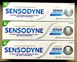 3 Pack Sensodyne Whitening For Sensitive Teeth Deep Repair 3.4 Oz Each Fresh. Fixed Price $19.95.