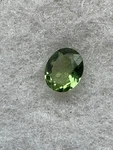 Green Chrome Tourmaline, 0.29 Carat, 5mm X 4mm, Oval Clean. Natural #241. Fixed Price $10.00.