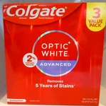 Colgate Optic White Advanced Hydrogen Peroxide Toothpaste 3 Pack, 3.2 Oz 1 Box. Fixed Price $13.99.
