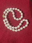 16 White 7-7.5mm Cultured Oval Pearl Necklace Choker 14k Clasp *high Luster*. Fixed Price $115.00.
